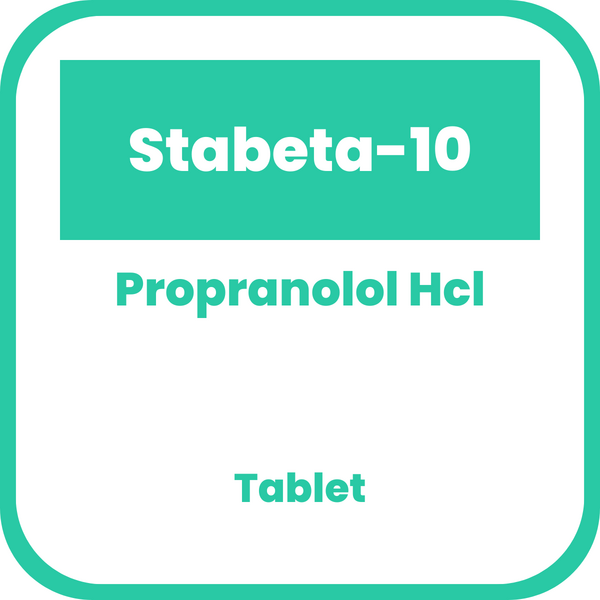 STABETA10 Propranolol Hydrochloride 10mg Tablet 100's price in the